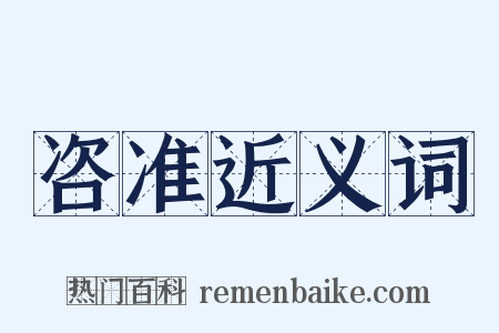 咨准近义词是什么意思的图片